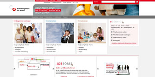 Screnshot Homepage Arbeitsagentur