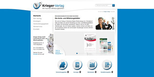 Screenshot der Homepage Krieger-Verlag